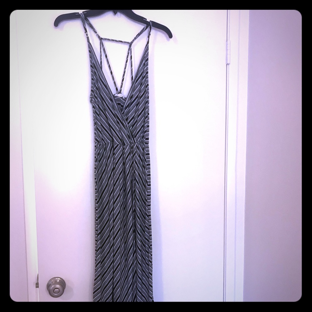 Black and white boho dress